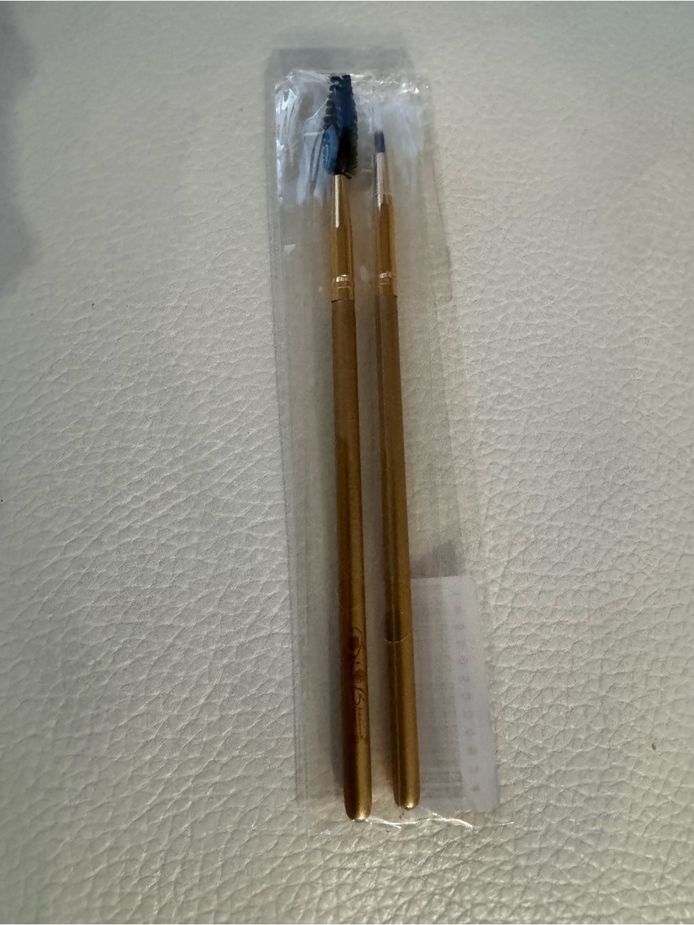 Gold Eyebrow and Eyeliner Brush and Angled Tip Set